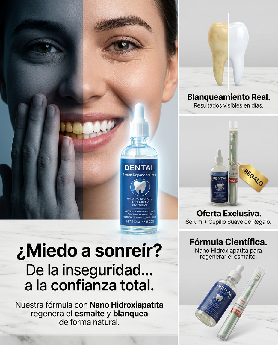 SERUM DENTAL,BLANQUEADOR-DENTAL-RESTAURA Y PROTEGUE